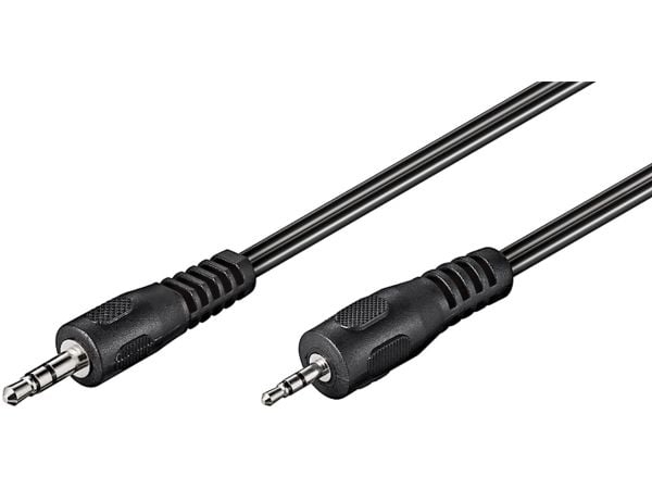 Goobay AVK 313-200 2.0m, 2.5mm, Hankjønn, 3.5mm, Hankjønn, 2 m, Sort