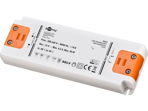 LED-transformator 12 V (DC)/50 W