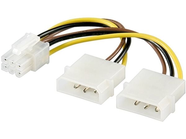 Goobay CAK S-07, 2 x 5,25 M, PCI Express 6p F, Hanstik, Hunstik, Multicolor