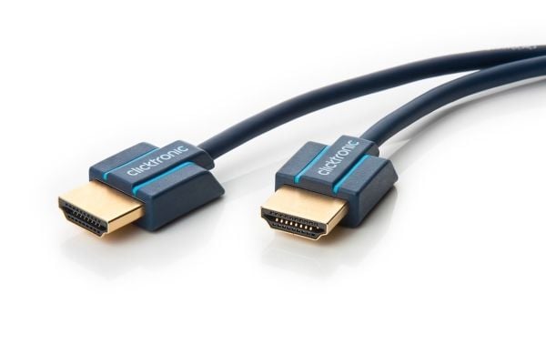 ClickTronic 70704, 2 m, HDMI Type A (Standard), HDMI Type A (Standard), 3840 x 2160 piksler, 3D, Blå