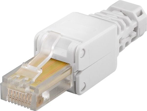 Goobay 68859, RJ-45, Valkoinen, Uros, Suora, Cat5e, U/UTP (UTP)
