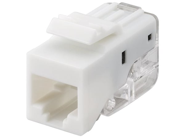Goobay 95739, Tasainen, Valkoinen, RJ-45, IDC, Naaras, Cat5e