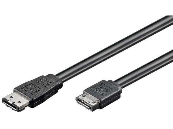 Goobay CAK SATA/eSATA 300-050 0.5m, 0,5 m, Hankjønn/hankjønn, Sort