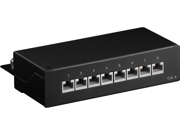Goobay 96105, Cat6, Sort, Rackmontering, 1U