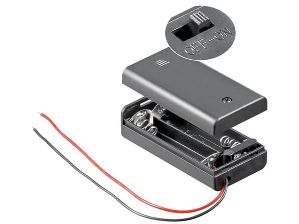 Goobay BH AA 2xAKGS, Passiv holder, Sort