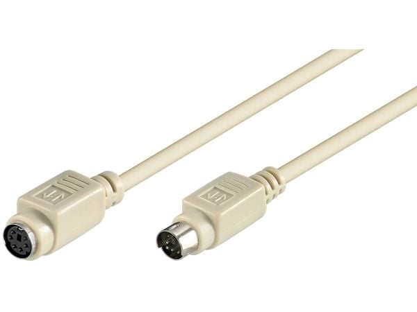 Goobay 50222, 2 m, 6-p Mini-DIN, 6-p Mini-DIN, Hankjønn, Hunkjønn, Grå