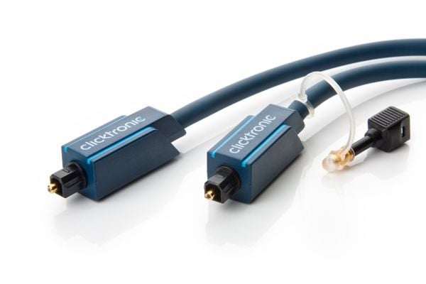 ClickTronic 0.5m Toslink Opto-Set, Toslink, Hankjønn, TOSLINK, Hankjønn, 0,5 m, Blå