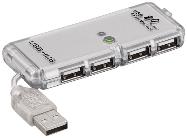 Goobay 68879, USB 2.0, USB 2.0, 480 Mbit/s, Harmaa, Pyöreä kaapeli, 0,06 m