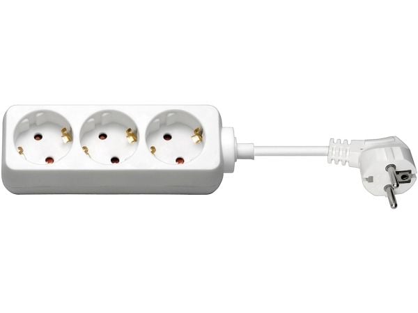 Goobay AC power Extension, 1,5 m, Valkoinen