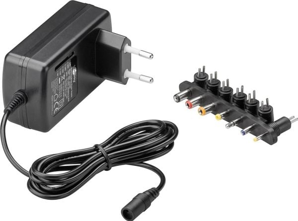 Goobay GB54799, Universell, Innendørs, 100/240 V, Overstrøm, Overbelastning, Kortslutning, Sort, RoHS