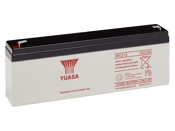 Yuasa NP2.3-12, Forseglet blysyre (VRLA), 12 V, 1 stykker, Sort, Hvit, 5 år, 20 timer