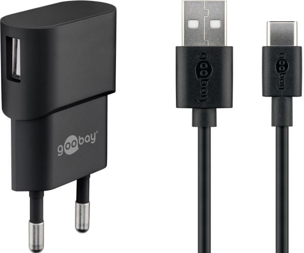 Goobay 45298, Sisätila, AC, 5 V, 1 m, Musta