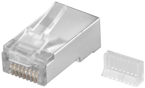 Goobay 68079, RJ45, Sølv, Hankjønn, Rett, Plast, Cat5