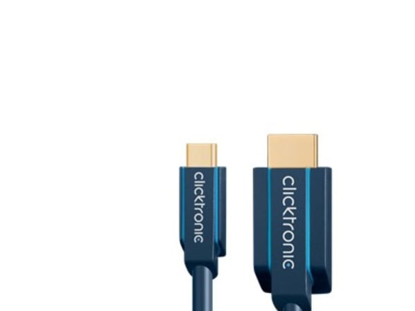 ClickTronic 44930, 3 m, USB Type-C, HDMI Type A (Standard), Hankjønn, Hankjønn, Rett