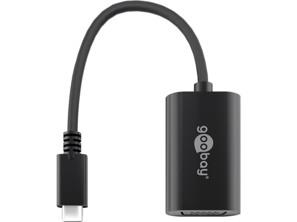 Goobay 38531, 0,2 m, USB Type-C, VGA (D-Sub), Hankjønn, Hunkjønn, Rett