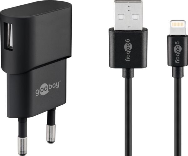 Goobay 45294, Sisätila, AC, 5 V, 1 m, Musta