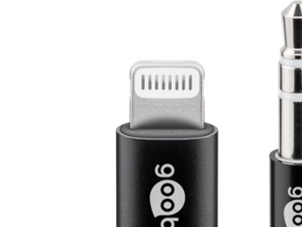 Goobay 66805, 1 m, Lightning, 3.5mm, Hankjønn, Hankjønn, Svart