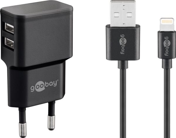 Goobay 44995, Sisätila, AC, 5 V, 1 m, Musta