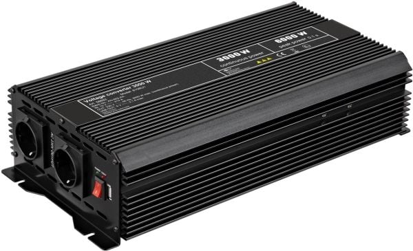 Goobay 58892, Universel, 12 - 13.8 V, 3000 W, 230 V, Sort, DC-AC, DC-AC