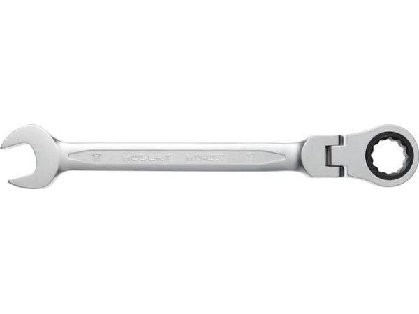 Högert Technik fastnøkkel/ringnøkkel 19 mm med klikk 72 tenner og ledd HT1R059