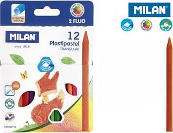 MILAN Pastipastel kolmiomaiset kynttiläkynät 12 väriä