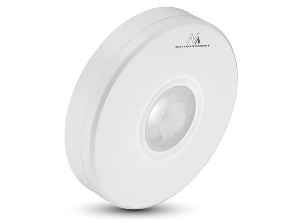 MACLEAN MCE293W infrarød bevegelsessensor flat, IP65 for utendørs bruk 8 m maks belastning 2000 W