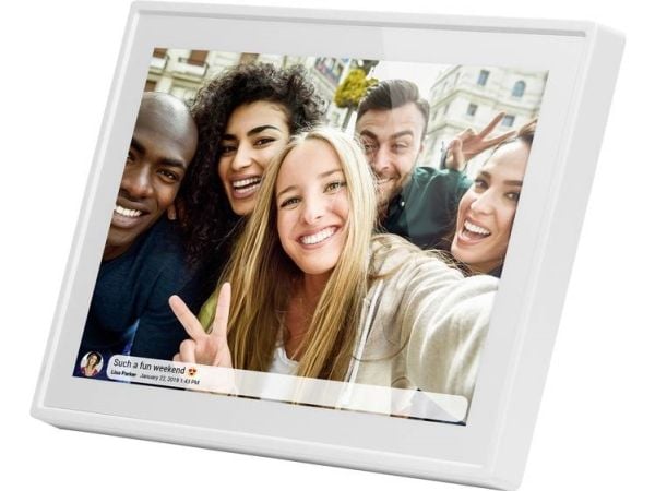 Braun Phototechnik DigiFrame 1019 WiFi hvitt digitalt fotokamera 25,7 cm 10,1 tommer EEK: C (A - G) 1280 x 800 piksler 16 GB Hvid