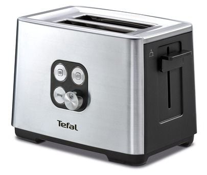 Tefal Equinox TT420D, 2 levyä, musta, ruostumaton teräs, ruostumaton teräs, painikkeet, kääntö