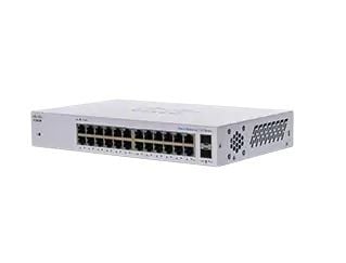 Cisco Business 110 Series 110-24T - Switch - ikke-styrt - 24 x 10/100/1000 + 2 x kombo-Gigabit SFP - rackmonterbar, stasjonær, veggmonterbar