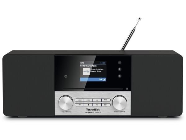 TechniSat DigitRadio 3 VOICE - Lydsystem - 2 x 10 watt - svart, sølv