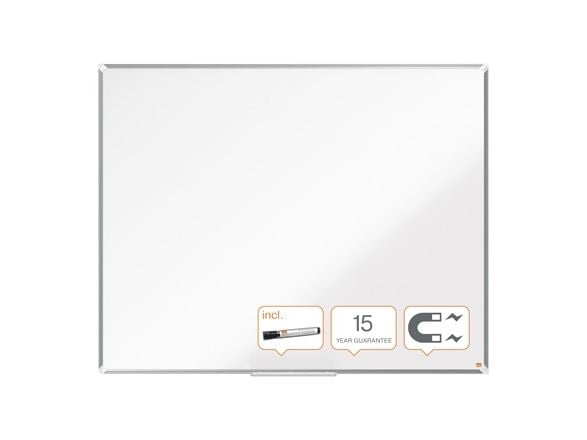 Nobo Premium Plus magnetisk whiteboardtavle i stål 150x120 cm Hvit