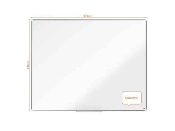 Nobo Premium Plus magnetisk whiteboardtavle i stål 150x120 cm Hvit