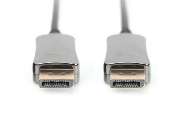 DIGITUS - DisplayPort-kabel - DisplayPort (hann) til DisplayPort (hann) - DisplayPort 1.4 - 15 m - smekklås, Active Optical Cable (AOC), støtte for...