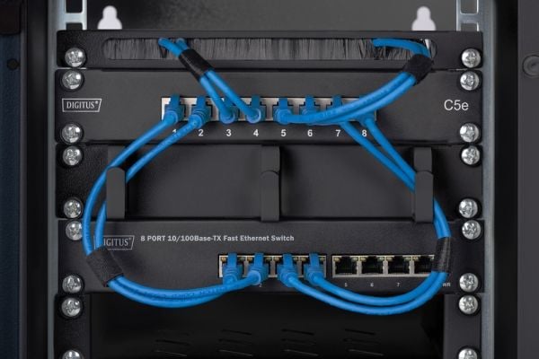 Digitus DN-10-TRAY-1-B - Rack-hylle - svart, RAL 9005 - 1U - 10"