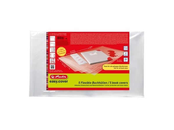 Herlitz 50014750, Transparent, Polypropylen (PP), Pojke/flicka, 340 mm, 584 mm, 5 styck