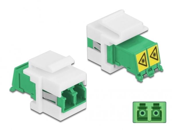 Delock - Modulär insats (koppling) - LC SM X 2 - vit, grön