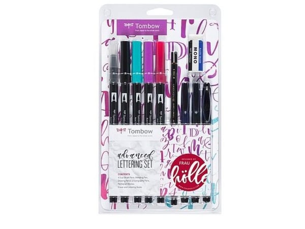 Tombow LS-ADV, Ohut/medium, Musta, Sininen, Punainen, Violetti, Pyöreä kärki ja sivellinkärki, Monivärinen, Pyöreä, Polypropeeni (PP)