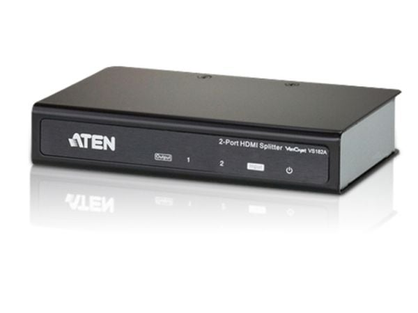ATEN VS182A-AT-G, HDMI, 2x HDMI, 4096 x 2160 pikseliä, Musta, Metalli, 4K Ultra HD