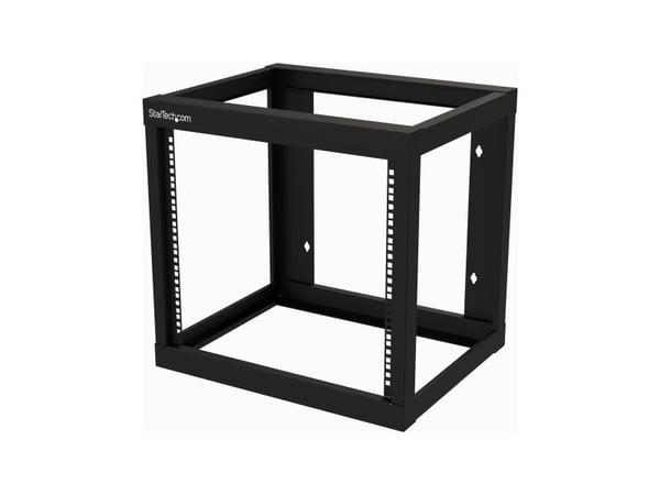 StarTech.com 9U 19" Wall Mount Network Rack 17" Deep 2 Post Open Frame for Server Room/Data/AV/IT/Communication/Computer Equipment/Patch Panel w/ C...
