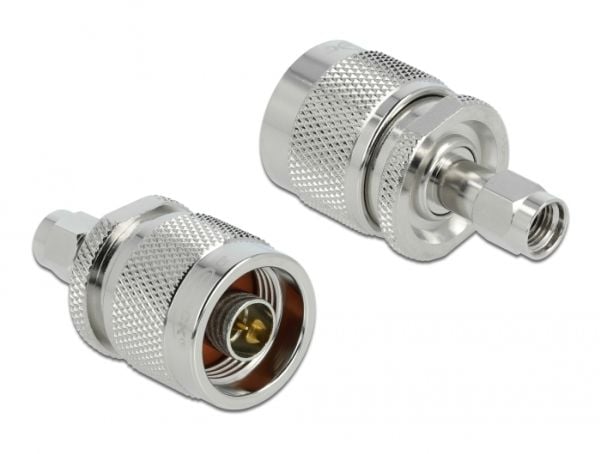 Delock - Antenneadapter - N-kontakt (P) til RP-SMA (P) - 3.24 cm - 20 mm