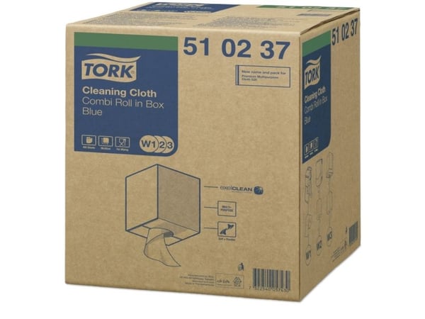 AftørringsKlud Tork W1-W2-W3 Blå 152m 400ark/rle