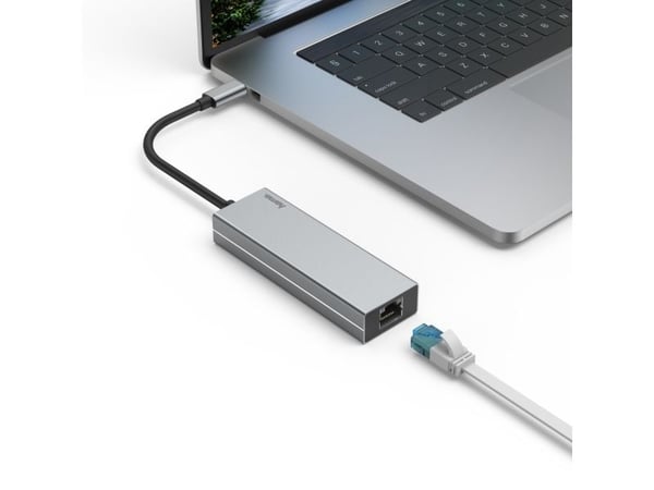 Hama Multiport Adapter - Telakointiasema - USB-C 3.2 Gen 1 - GigE