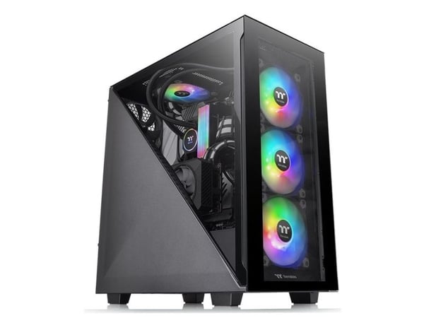 Thermaltake Divider 300 TG, Midi Tower, PC, Musta, ATX, mikro ATX, Mini-ITX, SPCC, Multi