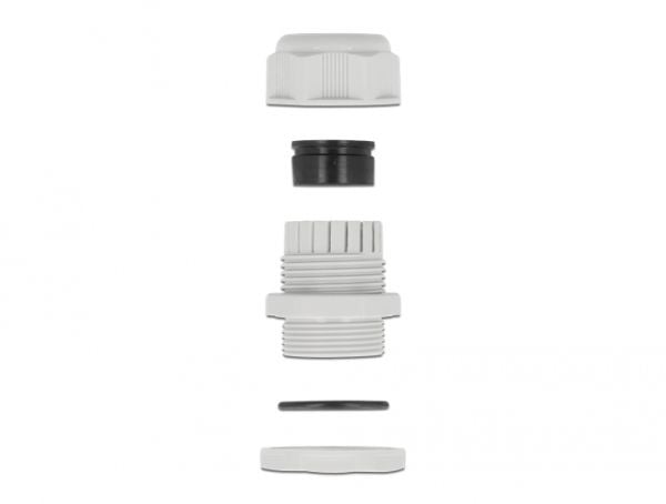 DeLOCK 60368, Harmaa, Muovi, 2 kpl, PG21, 1,6 cm, IP68