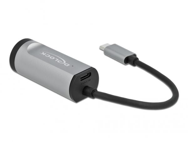 Delock - Nettverksadapter - USB-C 3.2 Gen 1 / Thunderbolt 3 - Gigabit Ethernet x 1 - grå