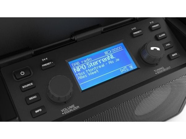 Perfectpro Audisse, Internett, Digitalt, DAB+, FM, 30 W, AAC, APE, FLAC, MP3, WMA, LCD