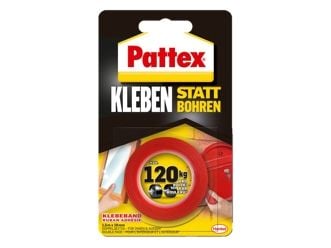 Pattex-liima porauksen sijasta kaksipuolinen teippi, läpipainopakkaus