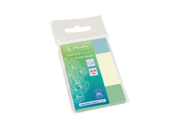 Herlitz PostIt s 20x50mm 4x40arkkia GREENline lajitellut värit