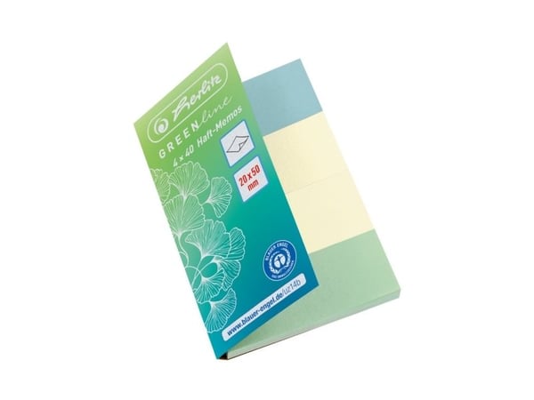 Herlitz PostIt s 20x50mm 4x40arkkia GREENline lajitellut värit