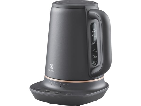 Electrolux E7K16BP, 1,7 l, 2400 W, Sort, Kobber, Justerbar termostat, Vannivåindikator, Trådløs